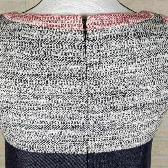 NWOT PAULE KA Tweed Denim A-Line Dress - Picture 4 of 8